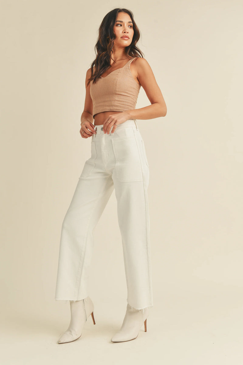 Just Black High Rise Utility Wide Leg Pants | TandyWear