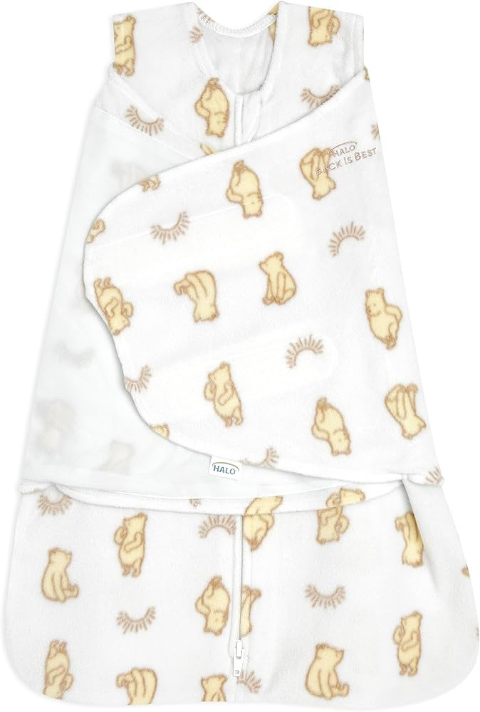 HALO Micro-Fleece Sleepsack Swaddle, 3-Way Adjustable Wearable Blanket, TOG 3.0, Sunshine Winnie,... | Amazon (US)