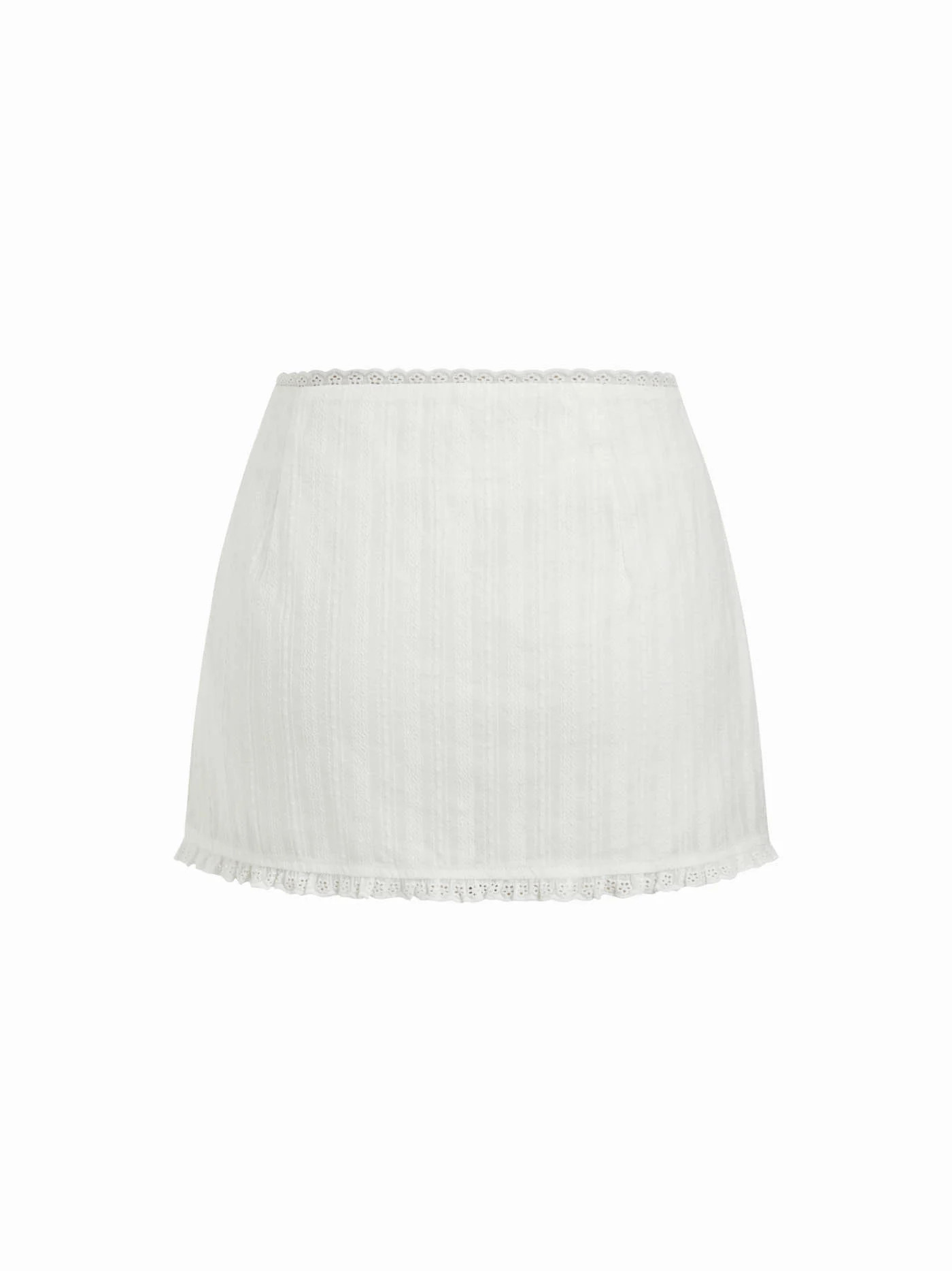 Woven Cotton Plaid Collar Short Sleeve Blouse & Mid Rise Lace Trim Bowknot Mini Skirt Set For Dai... | Cider