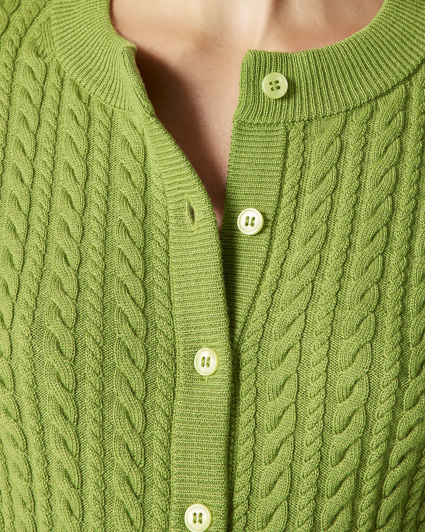 Cable-knit crewneck cardigan in merino wool | J. Crew US