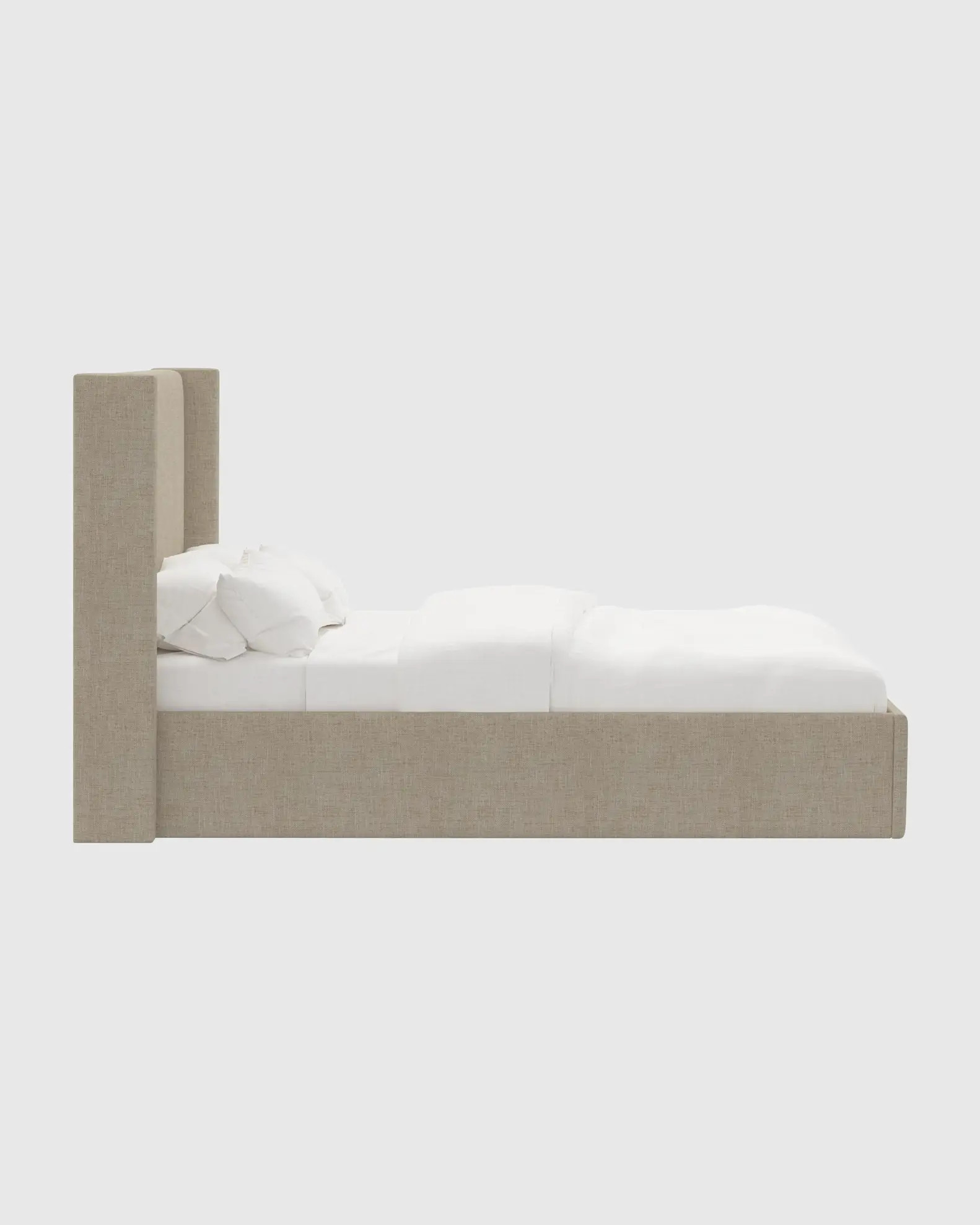 100% Linen Wingback Bed | Quince