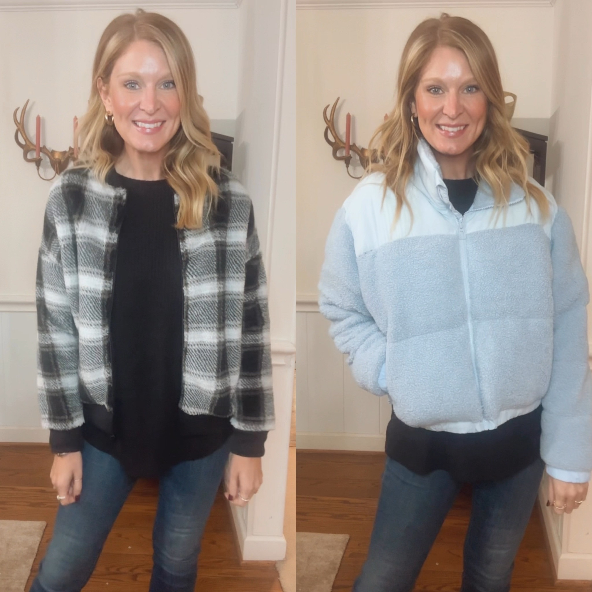 I’m trying on 7 different coats and jackets from Walmart that work for any outfit or occasion you have this winter! Not a single one is over $50, and they’re all available in multiple colors. I sized up to a L in the puffers but I’d stick to your true size. 
The teddy fleece and wool front button coat are absolute must-haves! 😍😍

#walmartfashion #walmart #walmartfinds #walmartstyle #wintercoat #coatseason #winteriscoming #staycozy #affordablefashion