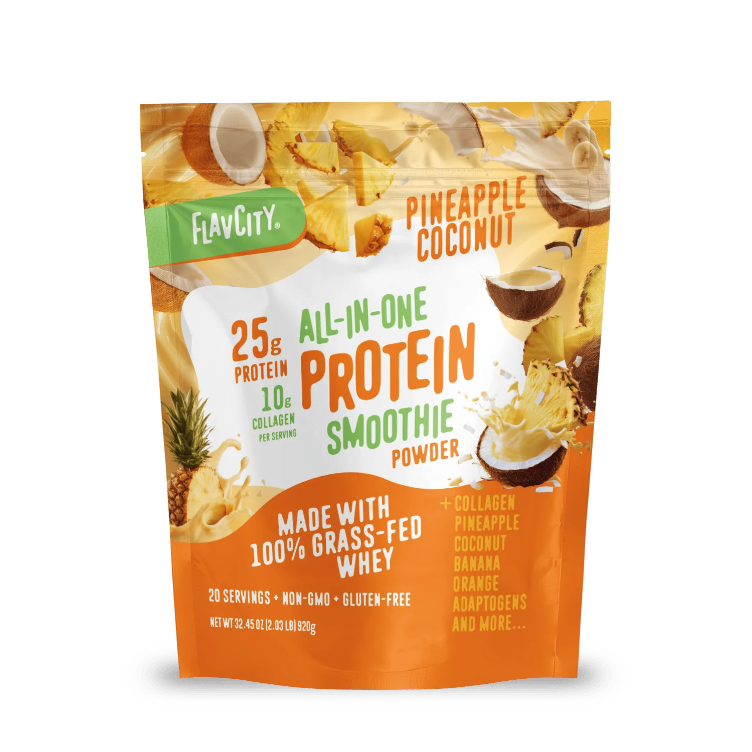 Pineapple Coconut Protein Smoothie Powder | FlavCity | FlavCity