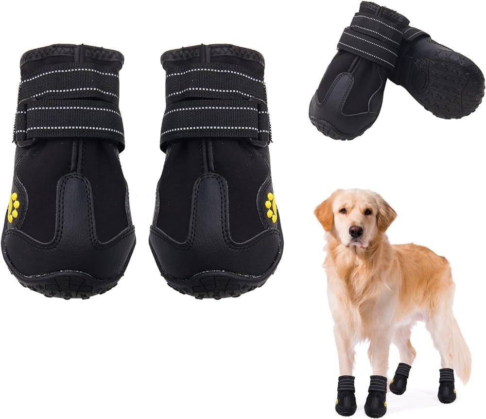 Dog Boots for Large Dogs, Medium Dogs and paw Guards for Snowy Winters, hot Summer Roads, Waterpr... | Amazon (US)