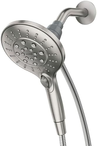 Moen Engage Spot Resist Brushed Nickel Six-Function 5.5-Inch Removable Handheld Showerhead with M... | Amazon (US)