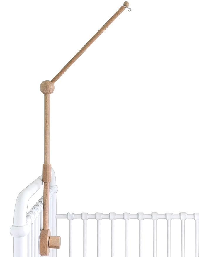 Wooden Baby Crib Mobile Arm - Baby Mobile Holder Arm (31 inch, 100% Natural Beech Wood) - Strong ... | Amazon (US)