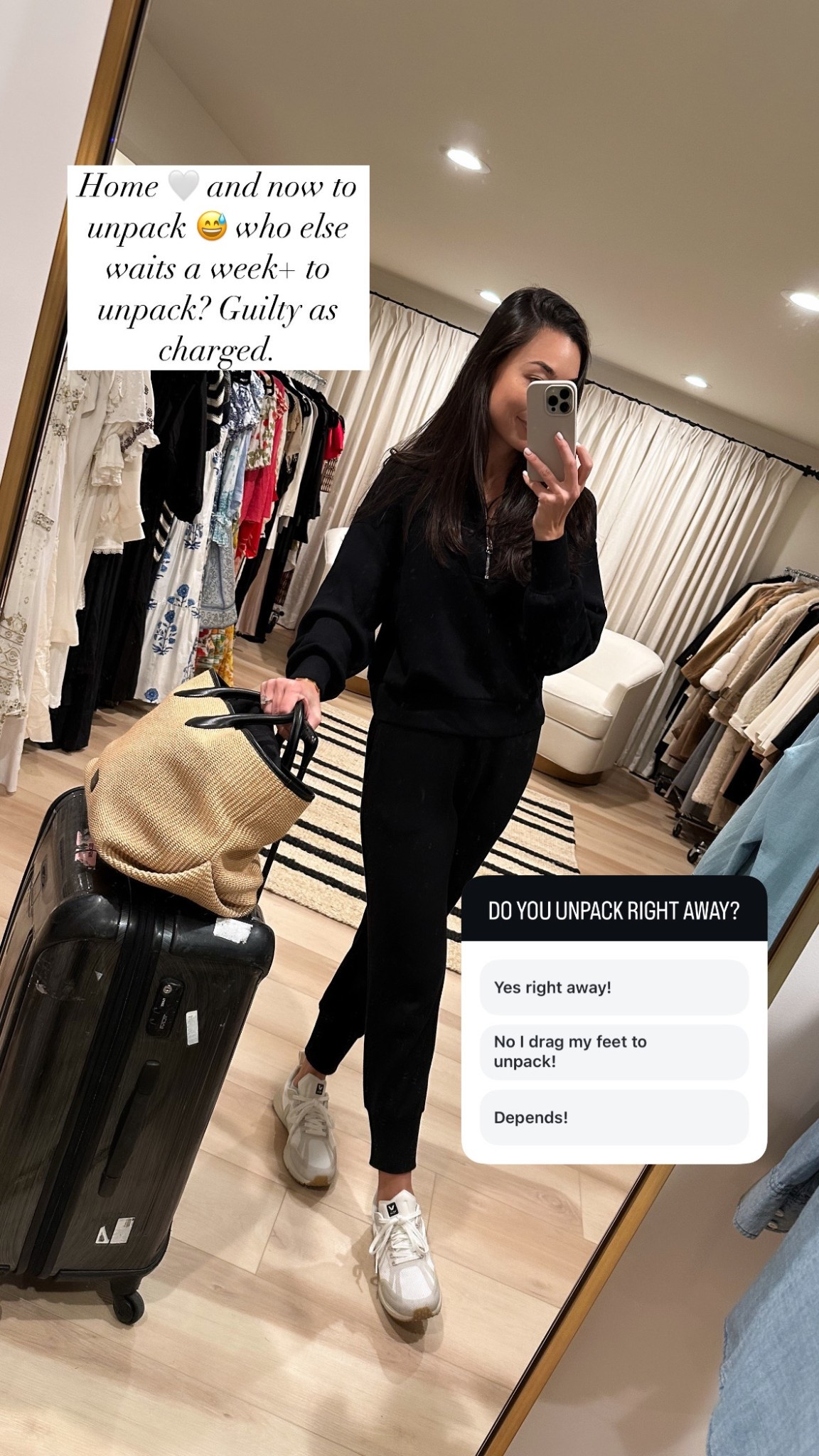 Jogger set, travel outfit, suitcase, luggage. 

#LTKTravel #LTKItBag #LTKSeasonal