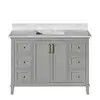 Home Decorators Collection Grayson 49 in. Single Sink Gray Bath Vanity with White Marble Top (Assembled) 20305-VS49C-ST | The Home Depot