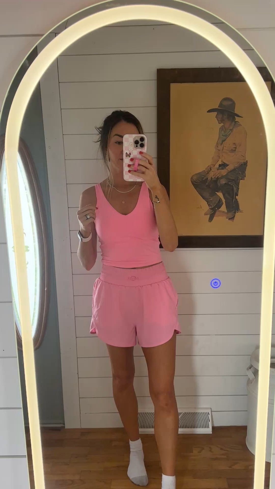 The best built in bra tanks! Super stretchy, soft material and not too cropped. Plus my favorite target shorts now come in new colors!!! Wearing a small in top and shorts 

#LTKActive #LTKSwim #LTKSeasonal