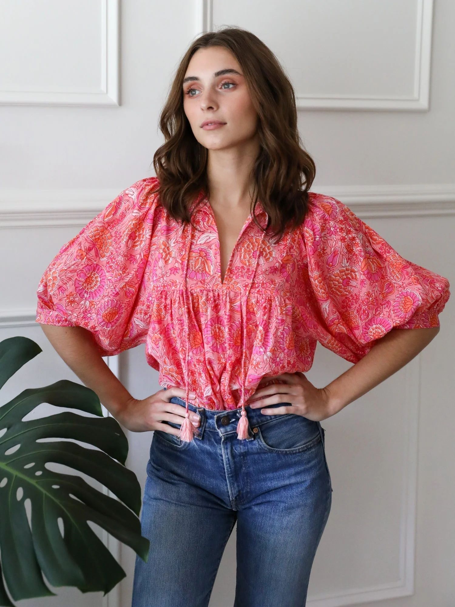 Shop Mille - Thalia Top in Pink Carnation | Mille