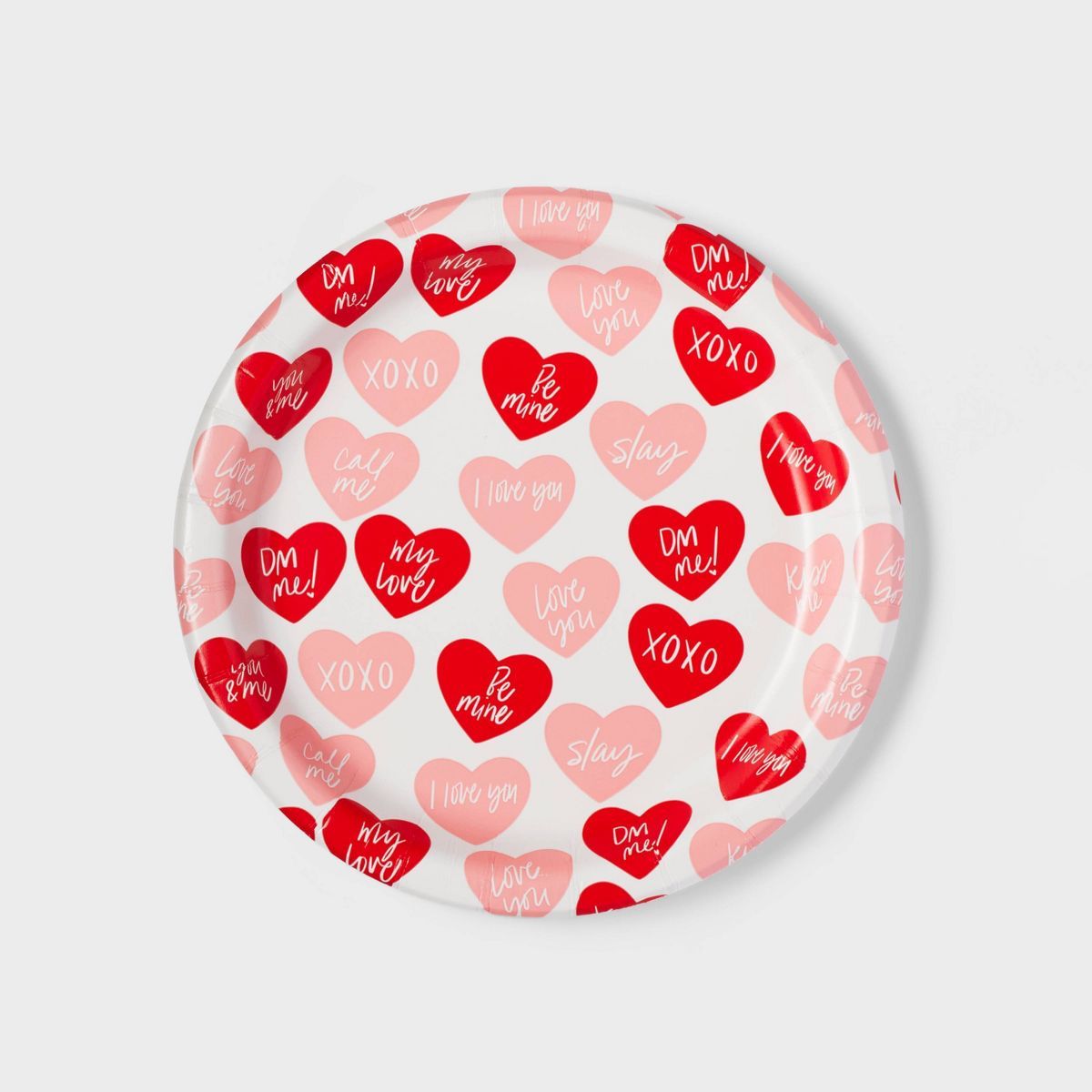 20ct 6.75" Conversation Hearts Snack Plates - Spritz™ | Target