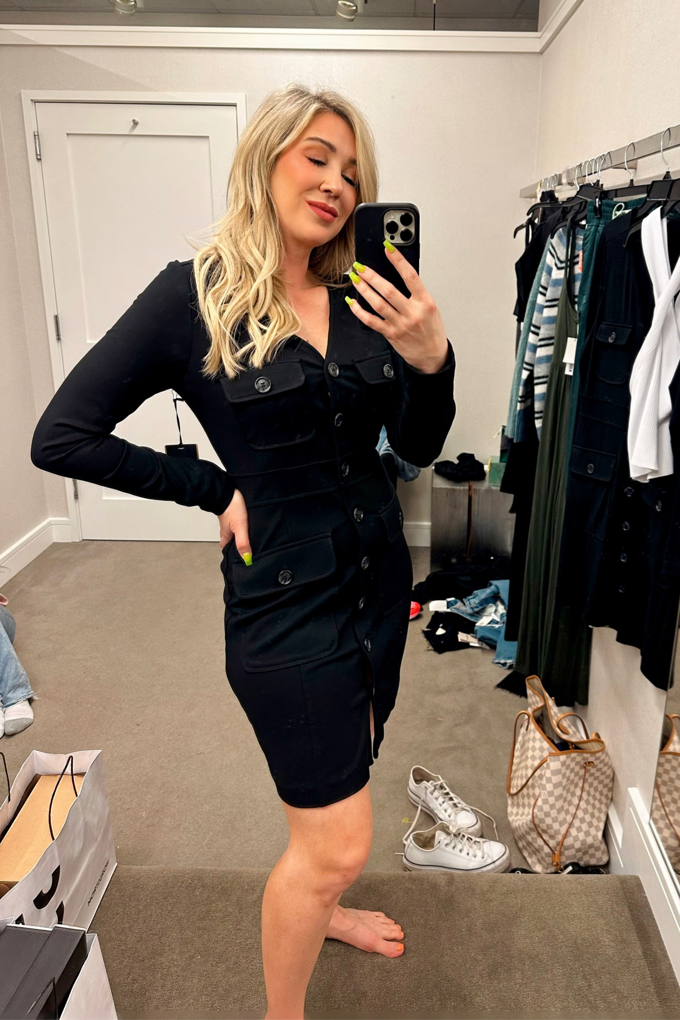 This dress can take you from the office out to cocktail hour and dinner. Love the fit of this and all the details. 

Runs big, I sized down to a small

#LTKxNSale
