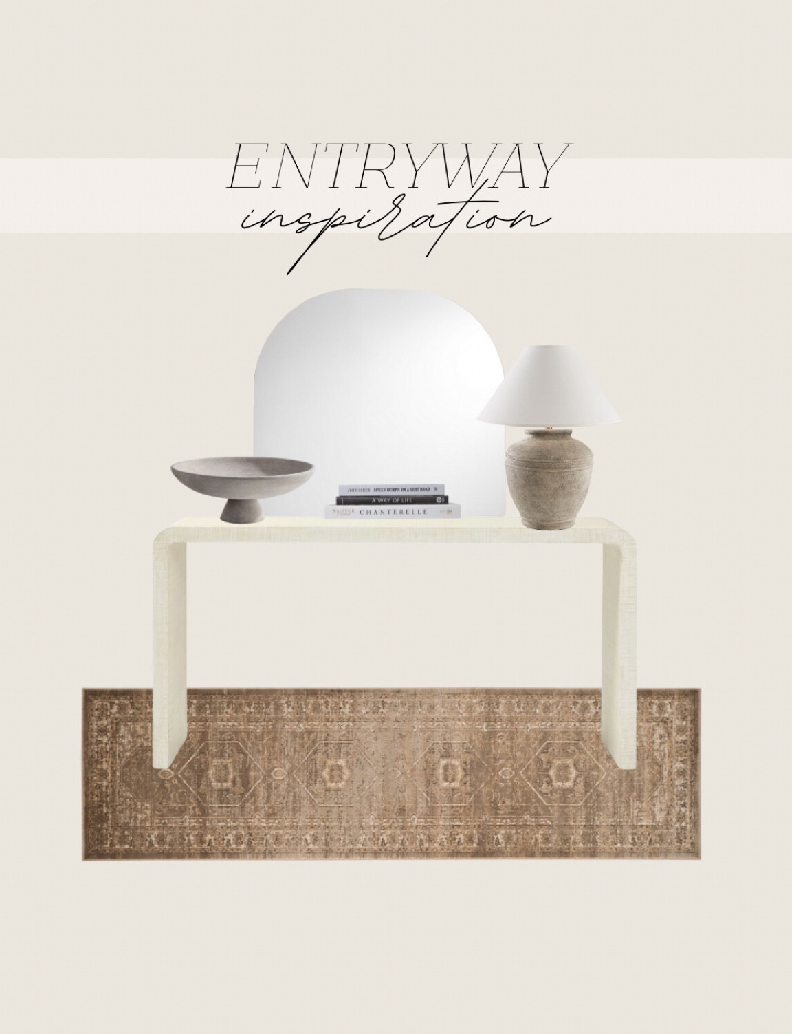 entryway inspiration #entryway #console #entrymirror #runner #rug #vase #lamp #bowl #ceramicbowl #greenery #homedecor #neutralhomedecor #homefinds #tablebooks

#LTKFind #LTKhome #LTKunder50