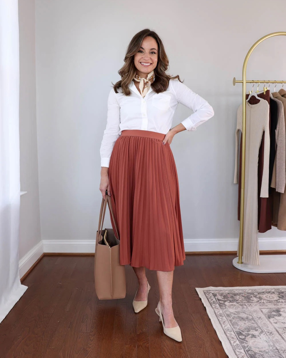 The pleated skirts you’ve seen in many capsules and posts are under $25 today! 

I’m wearing “brown” and “dark gray” here - the colors don’t match their name one bit. 

I’m wearing small in both. They’re fully lined. Great quality, I’ve had these for years. I wash them in the washing machine, hang dry, steam pleats vertically.

#LTKPetite #LTKSaleAlert