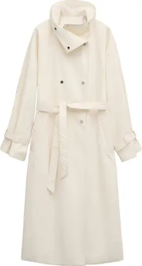 Funnel Neck Oversize Cotton Blend Trench Coat | Nordstrom