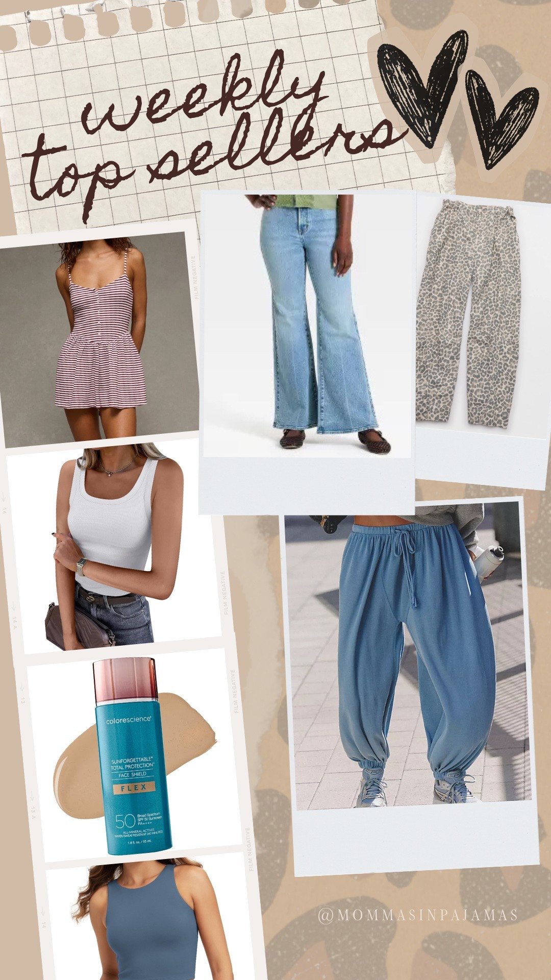 The bestsellers this week are full of petite friendly jeans and pants, full bust friendly tops and the must have summer sunscreen. 
Aerie: striped summer romper, leopard cargo pants 
Free People: dusty blue balloon pants 
Target: short girl approved flare jeans 
Amazon: basic white tank, dusty blue high neck workout tank, tinted sunscreen

#LTKSeasonal #LTKMidsize #LTKPetite