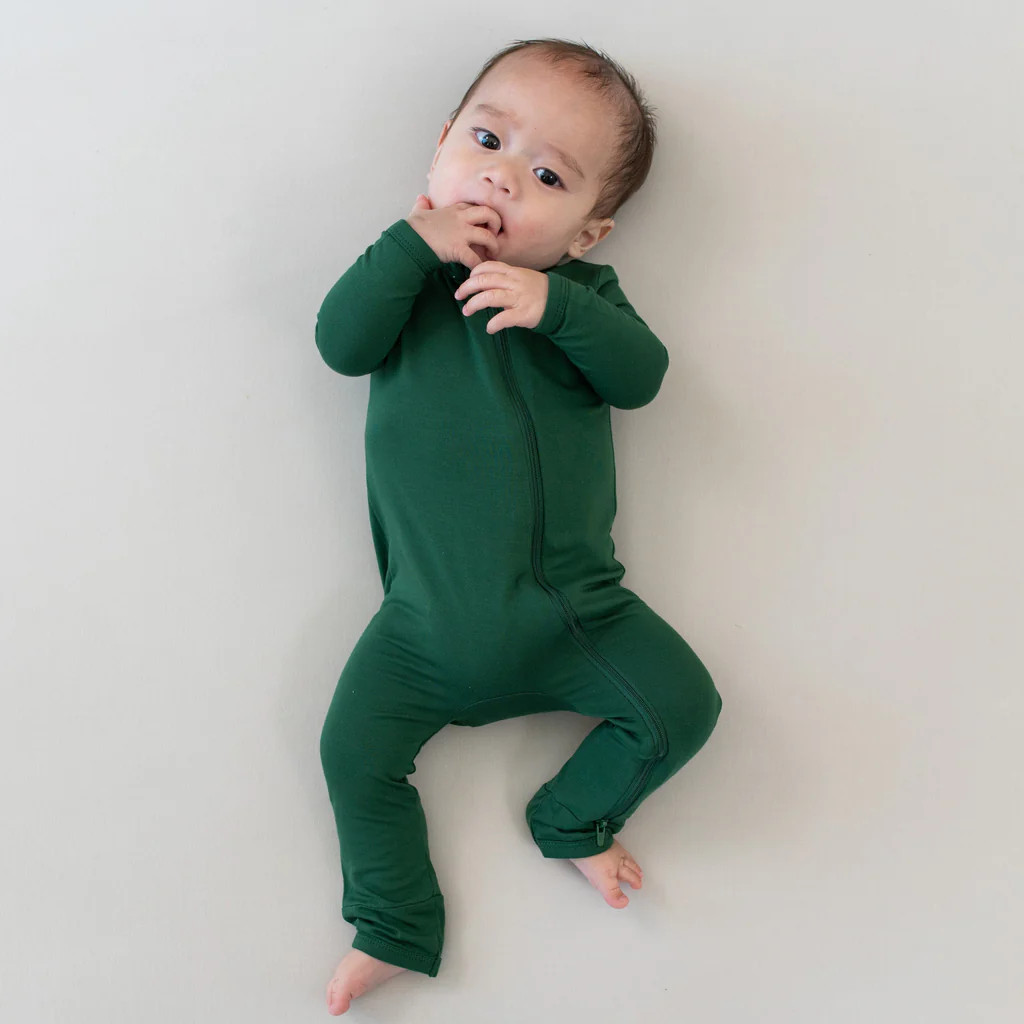 Zippered Romper in Forest | Kyte BABY