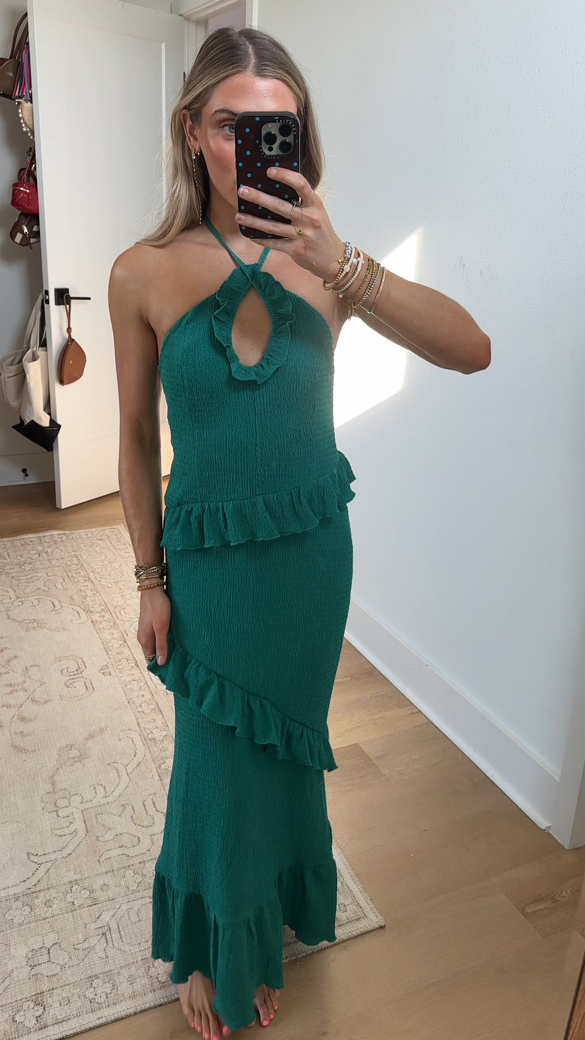 Amazon size small Wenrine Womens Sexy Halter Maxi Dress Cutout Sleeveless Ruffle Tassel Backless Party Club Summer Dresses

#LTKSaleAlert #LTKootd #LTKWedding