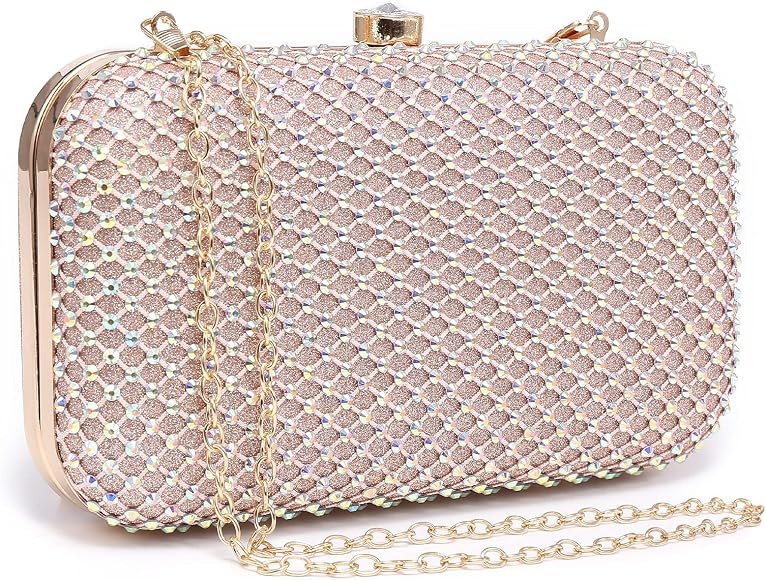 Dasein Womens Rhinestone Clutch Purse Sparkling Evening Bag with Crystal Clasp for Formal Prom Pa... | Amazon (US)