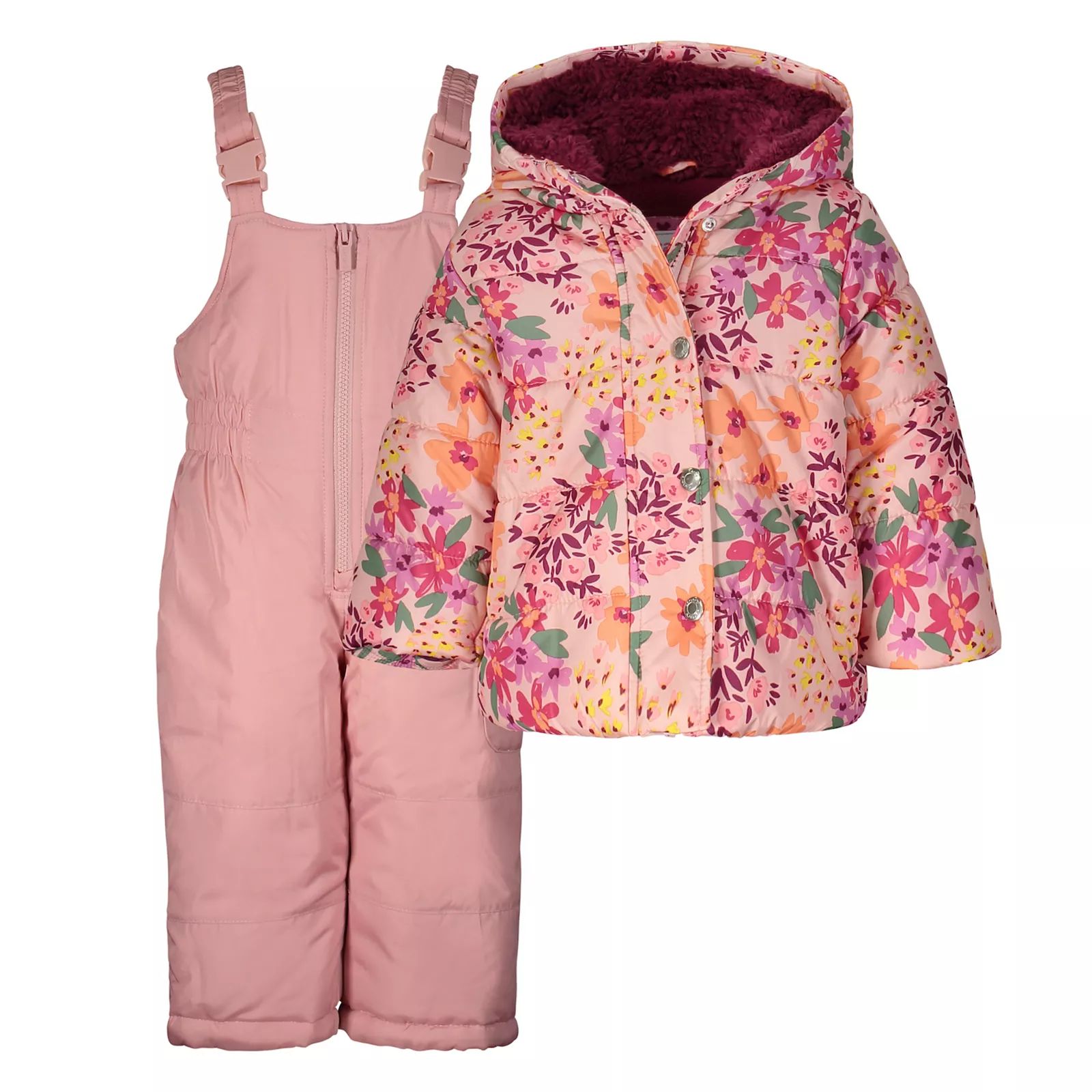 Toddler Girl Carter's Floral Print Snowsuit, Toddler Girl's, Size: 3T, Pink | Kohl's
