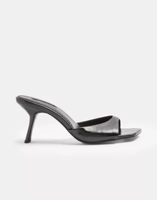Topshop mules with flared heel in black | ASOS (Global)