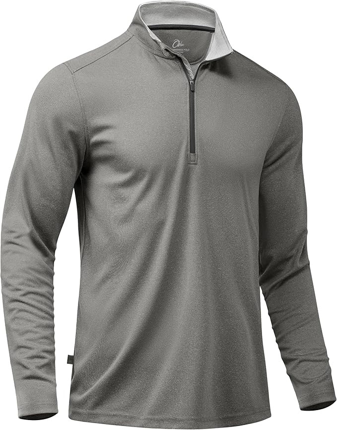 Obla Golf Quarter Zip Pullover for Men Mock Neck Sweatshirt Lightweight Sun Protection Men's Long... | Amazon (US)