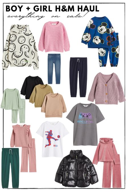 H&M Haul!!! Toddler girl + boy + big kid boy apparel too! Everything is on sale!!! 

Smiley sweatshirt, pink sweater, sweater cardigan, boy sporty t-shirts, two-piece pajamas, mickey mouse disney sweatshirt and sweatpants, joggers, 3-pack neutral sweatshirts 

#LTKunder50 #LTKfamily #LTKkids