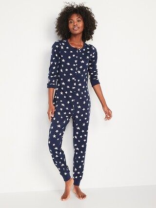 Matching Star-Print One-Piece Pajamas for Women | Old Navy (US)