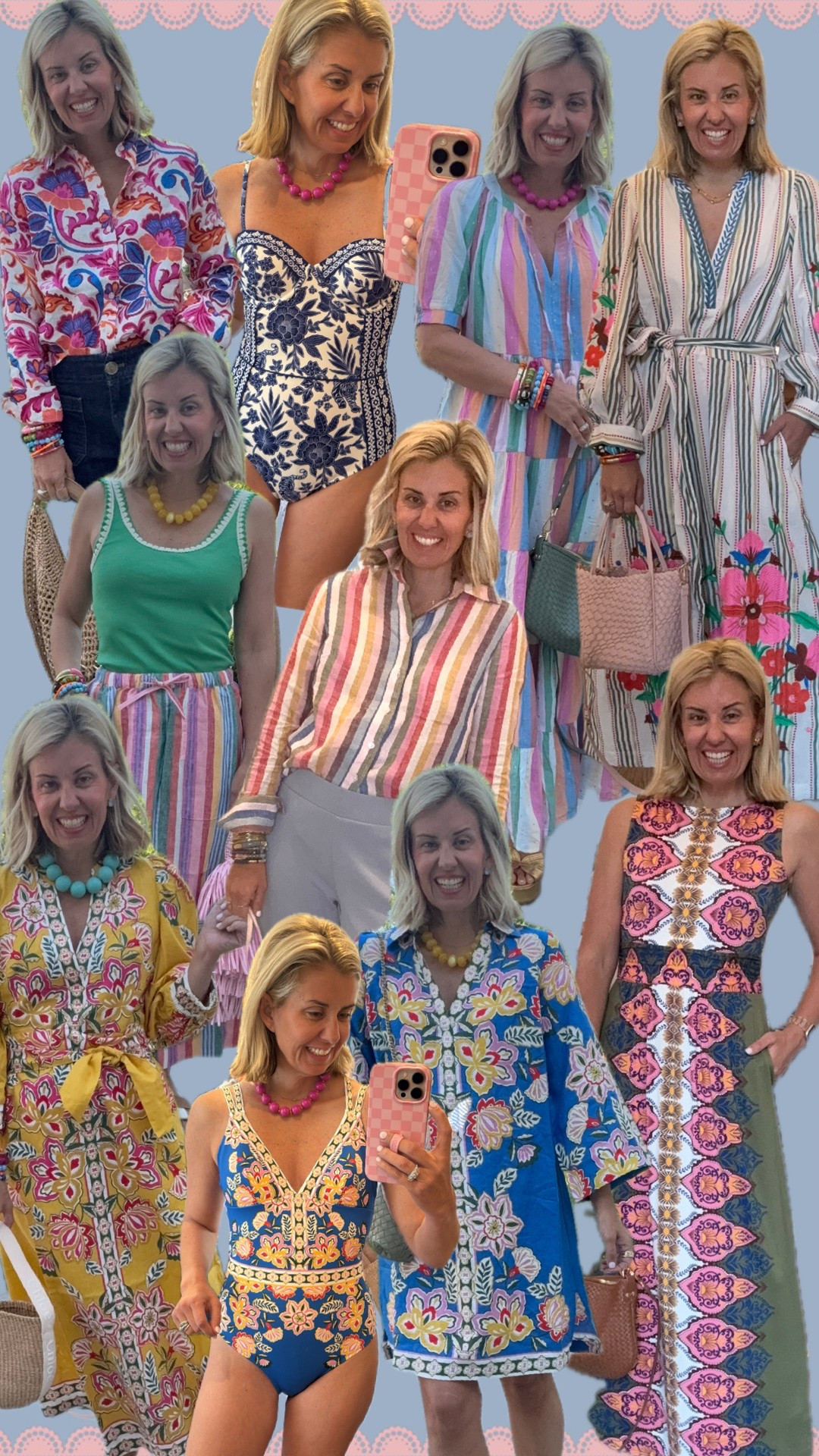 Boden 30% off Memorial Day with code 3PPA!!

Sizing:
Swim - 34B Rhodes & 4 in blue print
Dresses - 2
Tops - 2