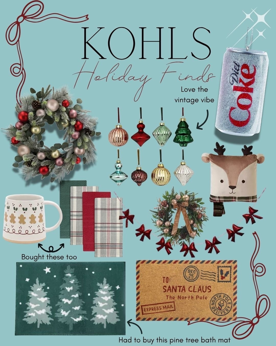 Kohl’s Black Friday is officially here and EVERYTHING is on sale 🤩🎄
I rounded up some of my favorite holiday finds — the vintage ornaments, the wreaths, the cute mugs, kitchen towels, bath mats… literally all of it is included in the Black Friday deals 🙌🏼

You can stack the extra 15% off coupon, earn Kohl’s Cash, and get free shipping with $25+.
It’s such a good time to grab your holiday décor before it starts selling out — you know how fast Kohl’s goes every year 😅

#LTKGiftGuide #LTKCyberWeek #LTKHoliday