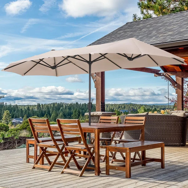 Aletse 156'' x 78'' Rectangular Market Umbrella | Wayfair North America