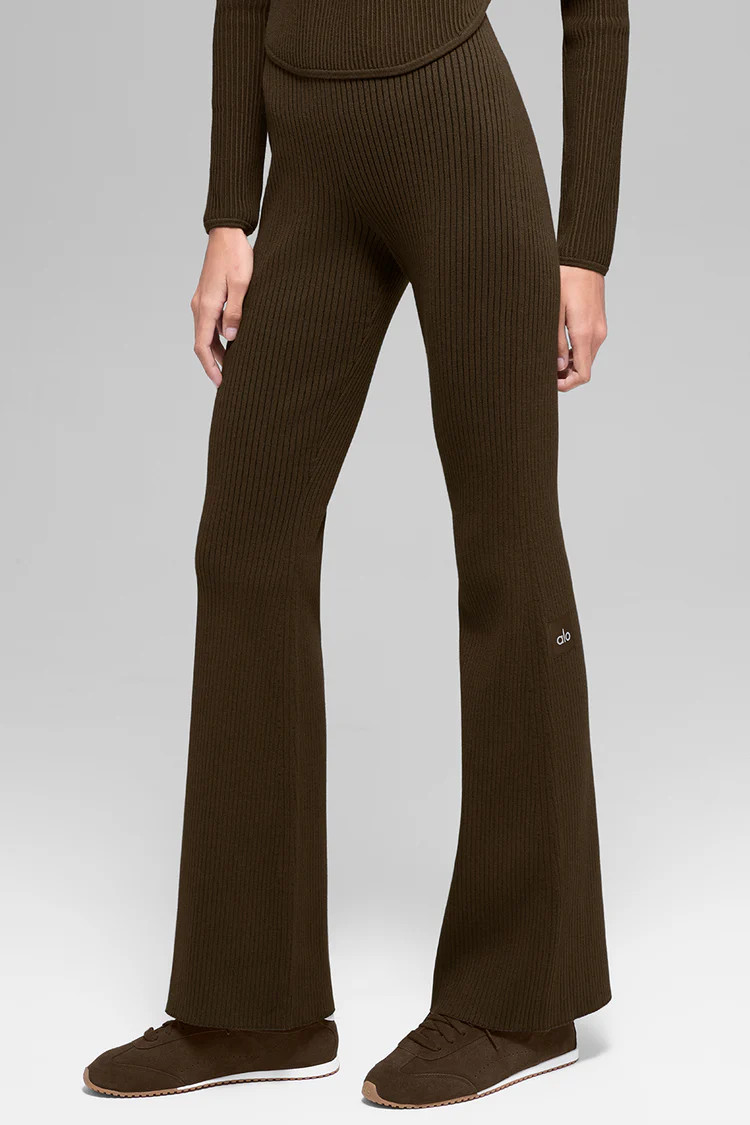 Denim Knit High-Waist Flare Pant | Alo Yoga (US)