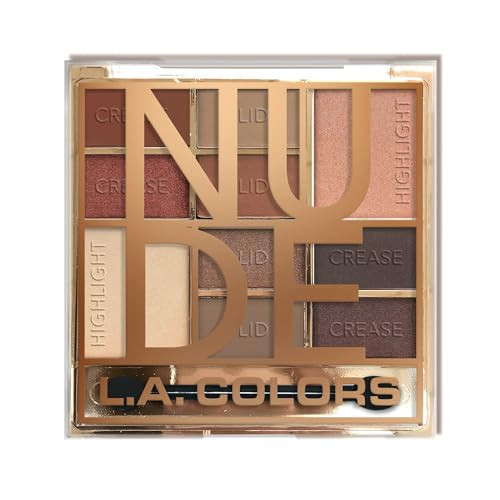 L.A. COLORS Color Block 10 Color Eyeshadow Palette, Nude CES135A | Amazon (US)