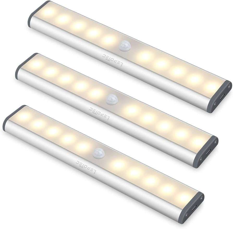 LED Under Cabinet Lighting,Closet Lights Motion Sensor Light Rechargeable Cabinet Lights Wireless... | Amazon (US)
