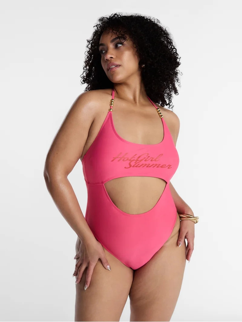 Hot Girl Summer by Megan Thee Stallion Women's and Women's Plus Hot Girl Summer Cutout One-Piece ... | Walmart (US)