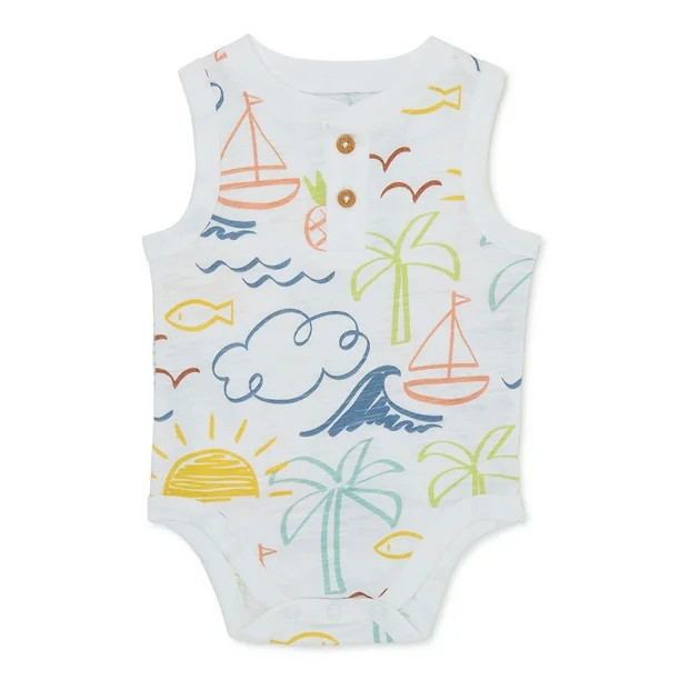 Garanimals Baby Boy Printed Tank Bodysuit, Sizes 0-24 Months | Walmart (US)