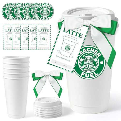 FVhujuan Teacher Appreciation Gift Bulk, 6 Pack Coffee Gift Card Holder Set with Thank You Cards for Women Men for Teacher Appreciation Week Back to School First Day of School Birthday Graduation | Amazon (US)