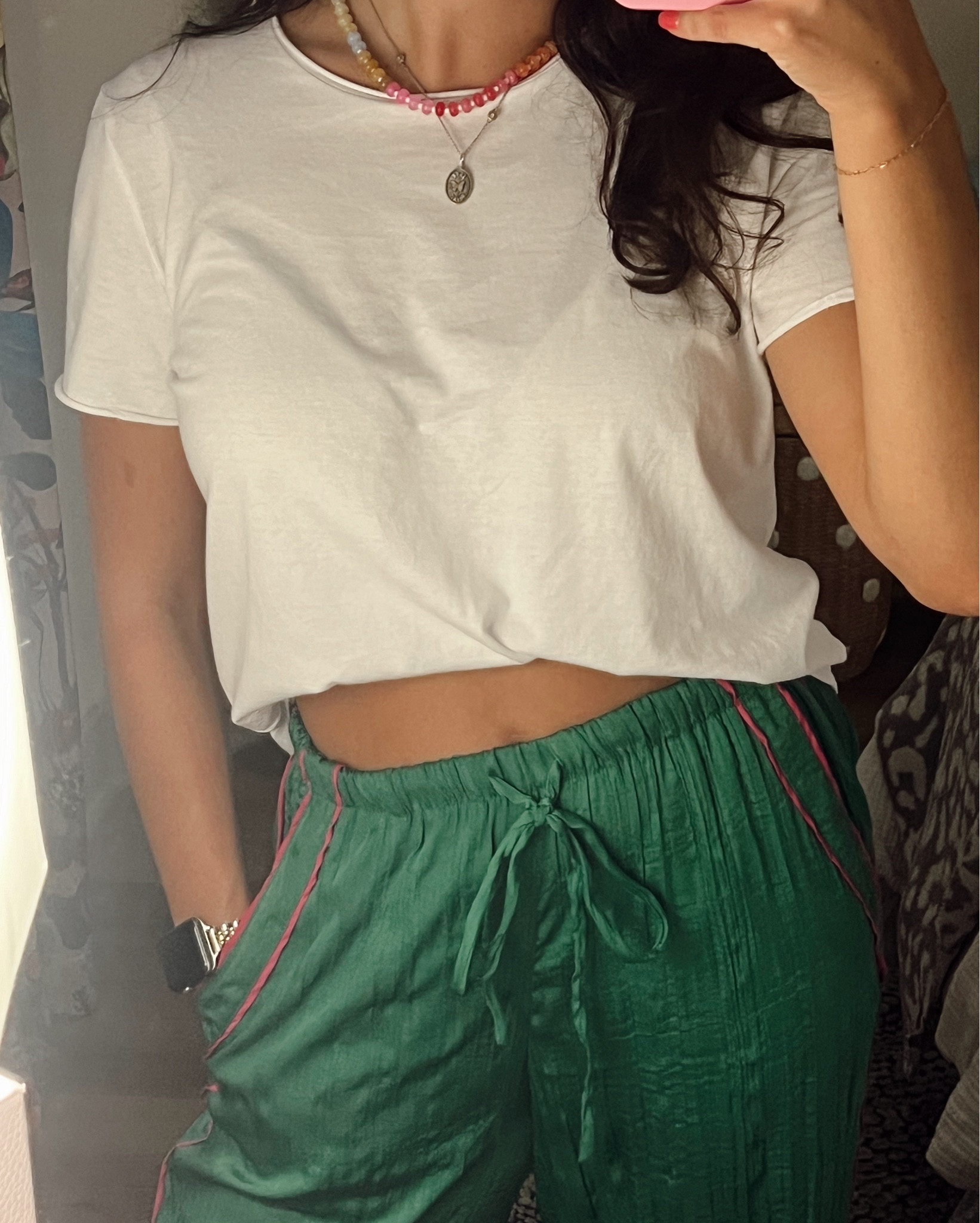 casual but colorful always 🩷💚