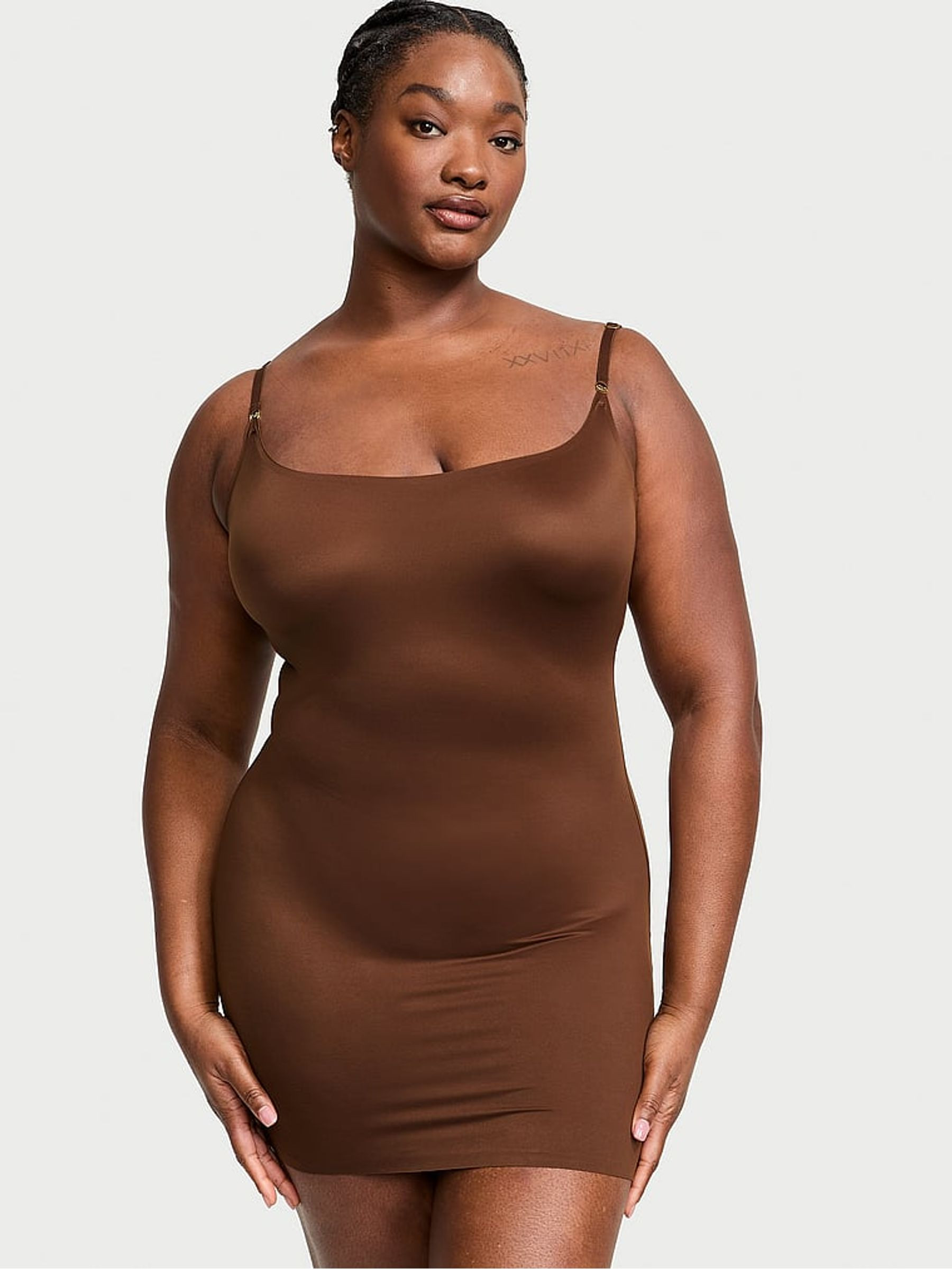 Ganache Brown Mini Feathersoft Essentials Maxi Slip | Victoria's Secret UK | Victoria's Secret UK