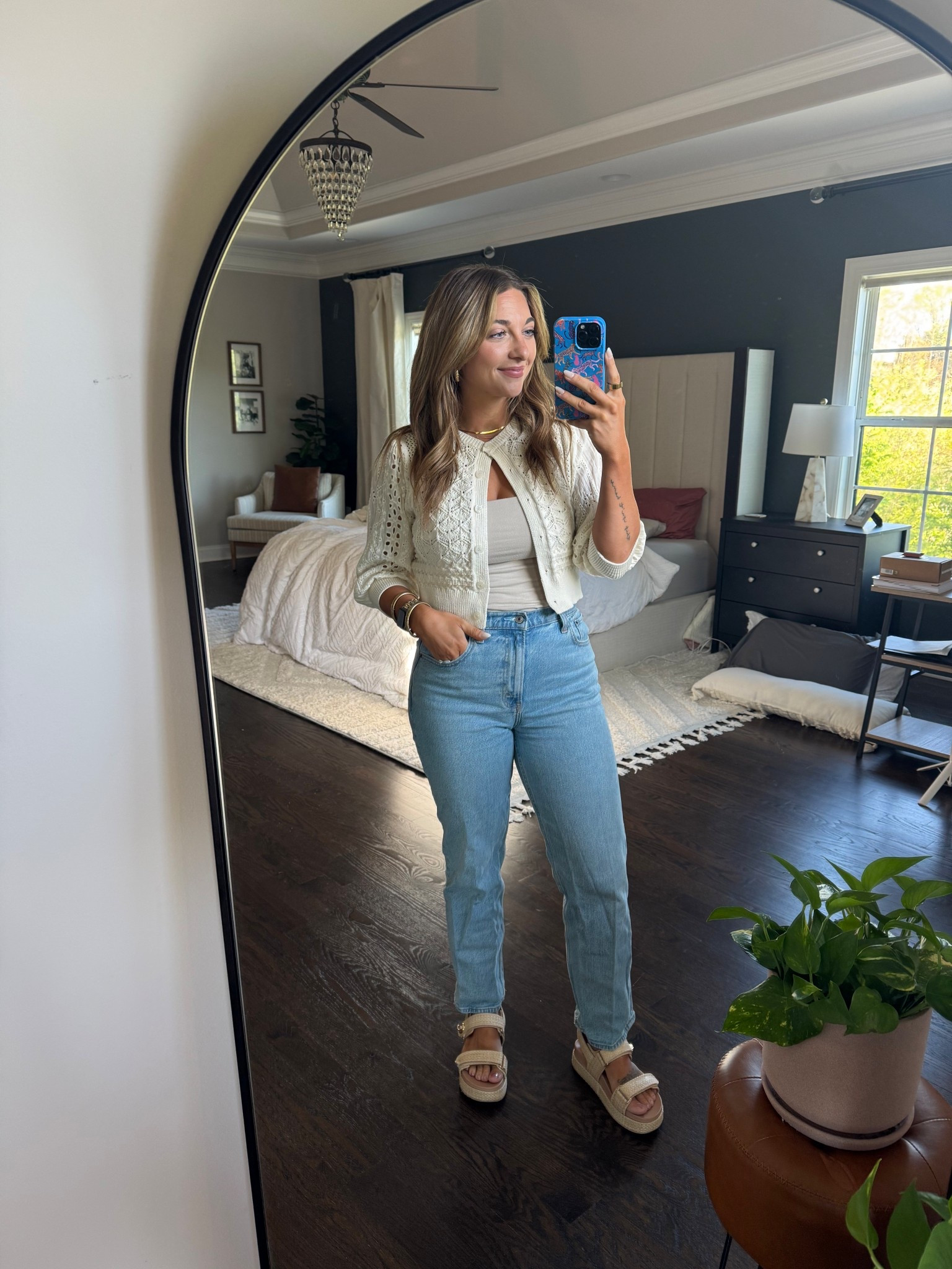Easter festivities 🤍 BEST jeans I’ve ever owned! Wearing size 4 and I’m 5’2. 

#LTKStyleTip #LTKFindsUnder100 #LTKParties