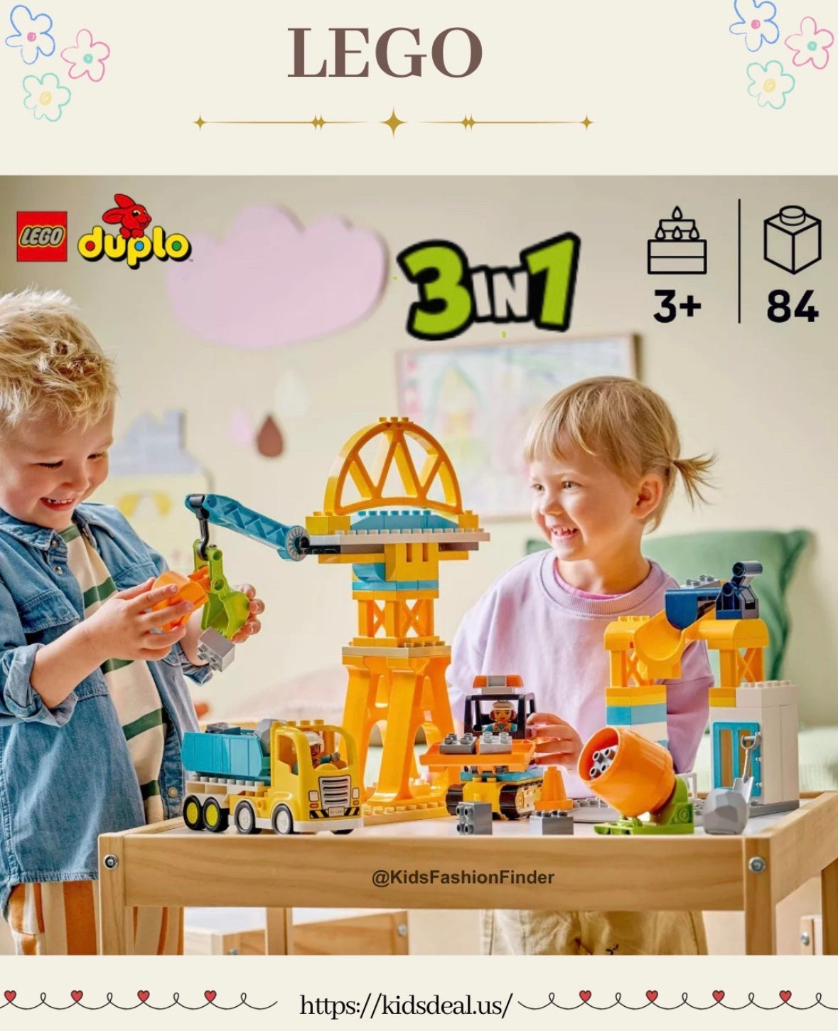 🚧 BIG fun for little builders! 🚧

This LEGO DUPLO Town 3-in-1 Construction Site is such a hit for toddlers 👷‍♂️👷‍♀️

✨ 3 builds in 1 set – build a bridge, loading station, or a crane

🚚 Interactive trucks – lifting bucket, tipping dump truck, spinning cement mixer

🧠 Learning through play – boosts fine motor skills, spatial thinking & problem solving

🧱 Mix, match, rebuild… the fun never ends!

Perfect for ages 3+ and an amazing gift idea for curious little hands 💛

Screen-free, imaginative play we LOVE for busy toddlers.

#LEGODUPLO #ToddlerToys #PretendPlay#LearningThroughPlay #GiftIdeasForKids#MomApproved #DadApproved #ToyFinds
#ConstructionPlay 🚜🧱✨ 

 

#LTKOver40 #LTKHome #LTKKids