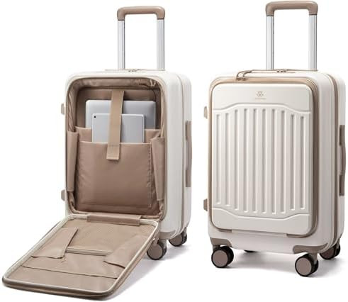 LOVEVOOK 24 Inch Medium Check In Luggage, Expandable Hard Shell Suitcase with Spinner Wheels, USB... | Amazon (US)