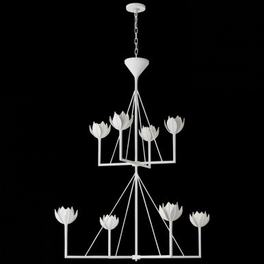 Alberto Chandelier, 8-Light, Plaster White, 49""W (JN 5006PW CM12X) | Lighting Reimagined