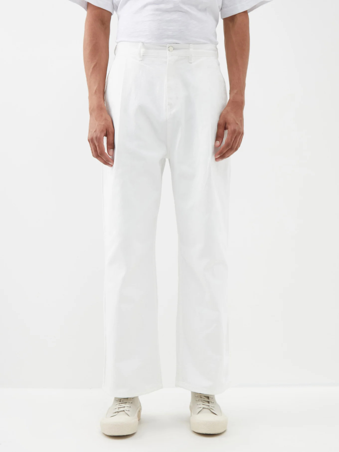 Drew pleated cotton wide-leg trousers | Matches (APAC)