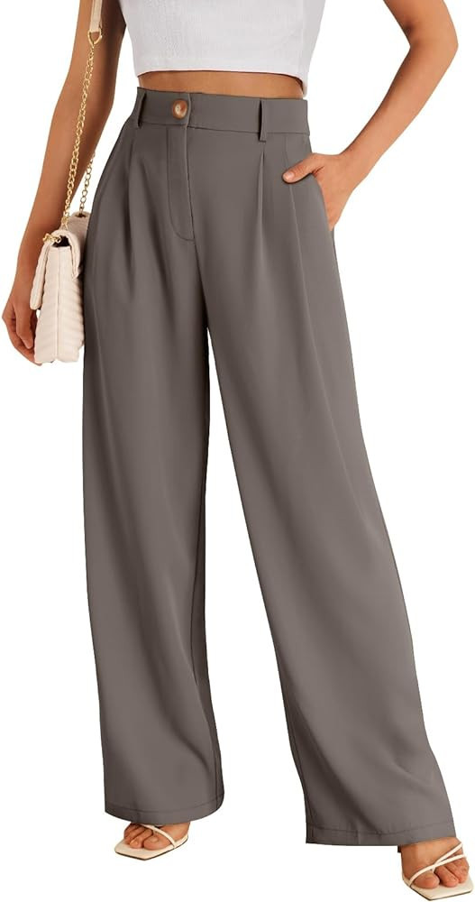 LILLUSORY Wide Leg Dress Pants Women's High Waisted Business Casual Trousers | Amazon (US)
