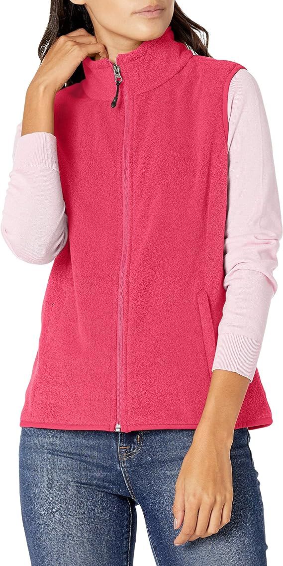 Amazon Essentials Women's Classic Fit Sleeveless Full-Zip Polar Soft Fleece Vest | Amazon (US)