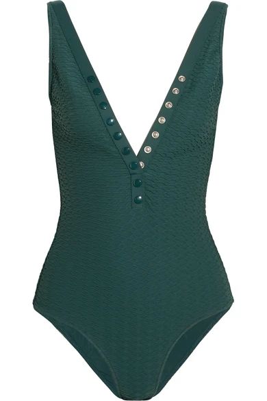 Eres - Tribune Matelassé Swimsuit - Emerald | NET-A-PORTER (UK & EU)