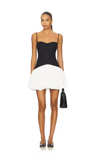 Lorelie Mini Dress in Black & Ivory | Revolve Clothing (Global)