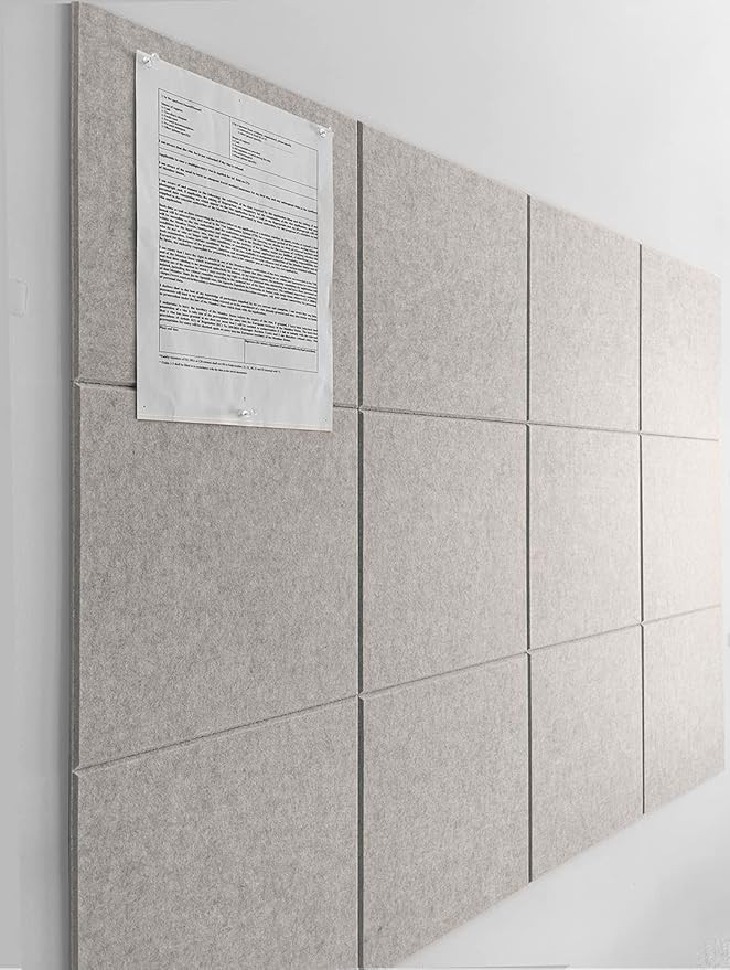DECORITA Large Cork Board Alternative - 47"x35" 12 Pack Felt Wall Tiles with Safe Removable Adhes... | Amazon (CA)