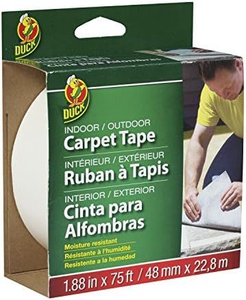 Duck Brand 442062 Indoor/Outdoor Carpet Tape, 1.88-Inch x 75 Feet, Single Roll,White | Amazon (US)